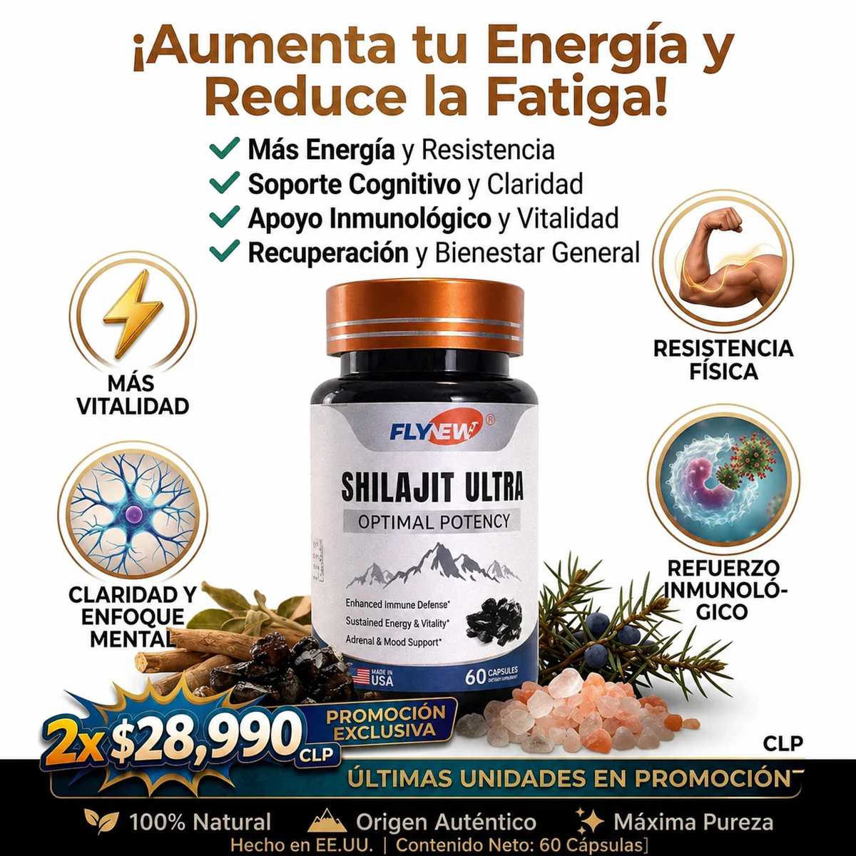 Aumenta tu energía y reduce la fatiga — 2 x $28.990